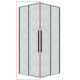 1/2 душевого ограждения Grossman Galaxy 1/2.K33.01.10L.10.02 (100*195) хром, стекло шиншилла