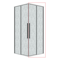 1/2 душевого ограждения Grossman Galaxy 1/2.K33.01.10.10.02 (100х195) хром,стекло шиншилла