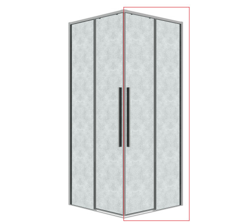 1/2 душевого ограждения Grossman Galaxy 1/2.K33.01.10.10.02 (100х195) хром,стекло шиншилла