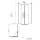 Душевое ограждение Grossman Galaxy 1/2.K33.01.11.10.02-1/2.K33.01.80L.10.02 (110х80х195) раздвижная,хром,стекло шиншилла