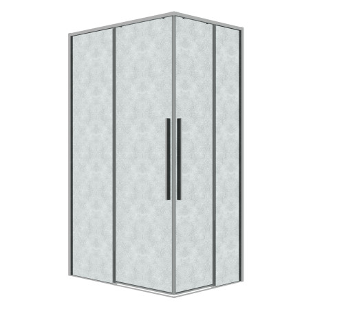 Душевое ограждение Grossman Galaxy 1/2.K33.01.70.10.02-1/2.K33.01.11L.10.02 (70х110х195) раздвижная,хром,стекло шиншилла