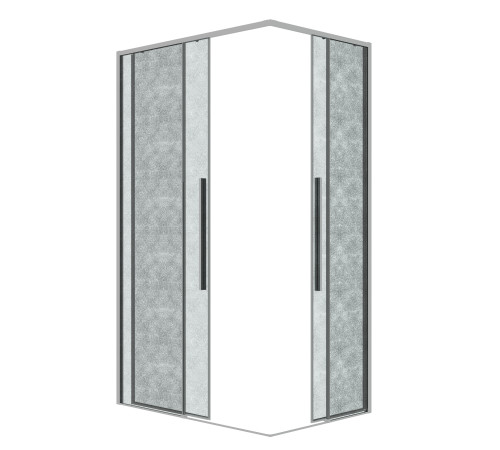 Душевое ограждение Grossman Galaxy 1/2.K33.01.70.10.02-1/2.K33.01.11L.10.02 (70х110х195) раздвижная,хром,стекло шиншилла