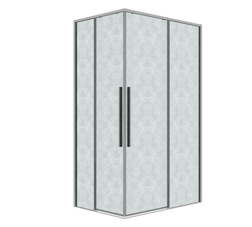 Душевое ограждение Grossman Galaxy 1/2.K33.01.12.10.02-1/2.K33.01.80L.10.02 (120х80х195) раздвижная,хром,стекло шиншилла