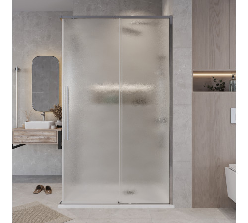 Душевое ограждение Grossman Galaxy 1/2.K33.01.12.10.02-1/2.K33.01.80L.10.02 (120х80х195) раздвижная,хром,стекло шиншилла