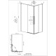 Душевое ограждение Grossman Galaxy 1/2.K33.01.70.10.02-1/2.K33.01.11L.10.02 (70х110х195) раздвижная,хром,стекло шиншилла