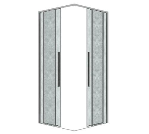 1/2 душевого ограждения Grossman Galaxy 1/2.K33.01.10L.10.02 (100*195) хром, стекло шиншилла