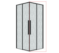 1/2 душевого ограждения Grossman Galaxy 1/2.K33.01.12.21.02 (120х195) правая,черный матовый,стекло шиншилла