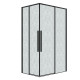 Душевое ограждение Grossman Galaxy 1/2.K33.01.11.21.02-1/2.K33.01.80L.21.02 (110х80х195) раздвижная,черный матовый,стекло шиншилла