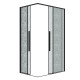 Душевое ограждение Grossman Galaxy 1/2.K33.01.11.21.02-1/2.K33.01.80L.21.02 (110х80х195) раздвижная,черный матовый,стекло шиншилла
