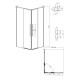 1/2 душевого ограждения Grossman Galaxy 1/2.K33.01.90.21.02 (90х195) правая,черный матовый,стекло шиншилла
