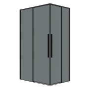 Душевое ограждение Grossman Galaxy 1/2.K33.01.12.21.10-1/2.K33.01.70.21.10 (120х70х195) раздвижная,черный матовый,стекло тонированное