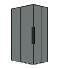 Душевое ограждение Grossman Galaxy 1/2.K33.01.80.21.10-1/2.K33.01.70.21.10 (80х70х195) раздвижная,черный матовый,стекло тонированное