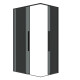 Душевое ограждение Grossman Galaxy 1/2.K33.01.11.21.10-1/2.K33.01.80.21.10 (110х80х195) раздвижная,черный матовый,стекло тонированное