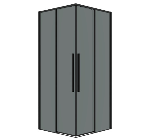 Душевое ограждение Grossman Galaxy 1/2.K33.01.70.21.10-1/2.K33.01.70.21.10 (70х70х195) раздвижная,черный матовый,стекло тонированное