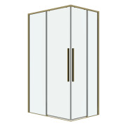 Душевое ограждение Grossman Galaxy 1/2.K33.01.11.32.00-1/2.K33.01.70.32.00 (110х70х195) раздвижная,золото сатин,стекло прозрачное