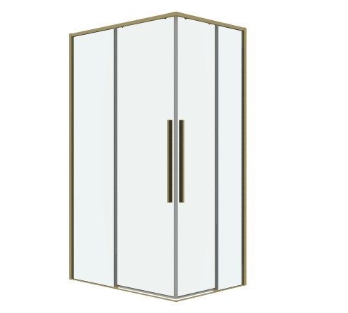 Душевое ограждение Grossman Galaxy 1/2.K33.01.12.32.00-1/2.K33.01.80.32.00 (120х80х195) раздвижная,золото сатин,стекло прозрачное