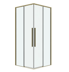 Душевое ограждение Grossman Galaxy 1/2.K33.01.70.32.00-1/2.K33.01.70.32.00 (70х70х195) раздвижная,золото сатин,стекло прозрачное