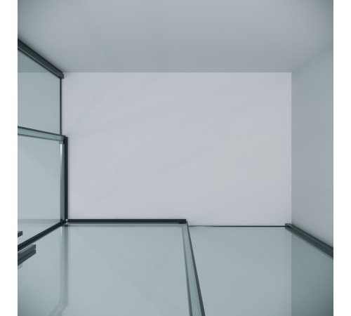 Душевое ограждение Grossman Galaxy 1/2.K33.01.10.42.00-1/2.K33.01.80.42.00 (100х80х195) раздвижная,графит сатин,стекло прозрачное