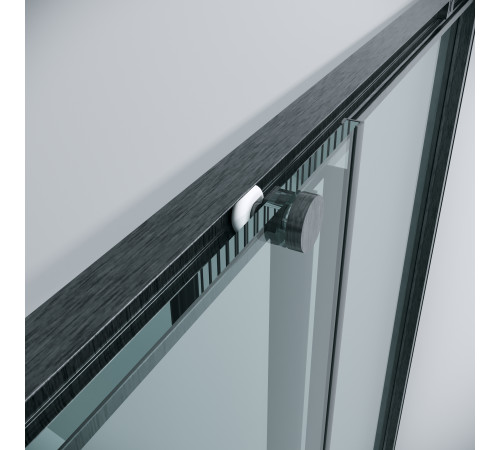 1/2 душевого ограждения Grossman Galaxy 1/2.K33.01.10.42.00 (100х195) графит сатин,стекло прозрачное