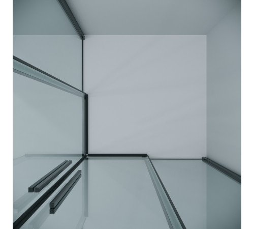 1/2 душевого ограждения Grossman Galaxy 1/2.K33.01.10.42.00 (100х195) графит сатин,стекло прозрачное