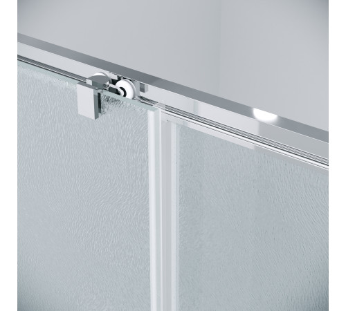 Дверь в нишу Grossman Cosmo 100.K33.02.130.10.02 (130х195) хром,стекло шиншилла,раздвижная