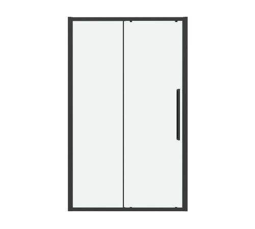 Дверь в нишу Grossman Cosmo 100.K33.02.110.21.00 (110х195) черный матовый,стекло прозрачное,раздвижная