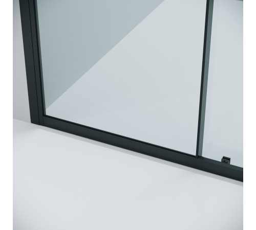 Дверь в нишу Grossman Cosmo 100.K33.02.110.21.00 (110х195) черный матовый,стекло прозрачное,раздвижная