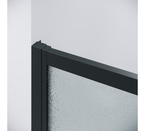 Дверь в нишу Grossman Cosmo 100.K33.02.120.21.02 (120х195) черный матовый,стекло шиншилла,раздвижная