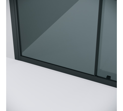 Дверь в нишу Grossman Cosmo 100.K33.02.100.21.10 (100х195) черный матовый,стекло тонированное,раздвижная