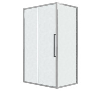 Душевое ограждение Grossman Cosmo 100.K33.02.130.10.02-200.K33.02.100.10.02 (130х100х195) раздвижная(левая),хром,стекло шиншилла