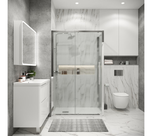 Боковая стенка Grossman Cosmo 200.K33.02.90.10.02 (90х195) хром,стекло шиншилла