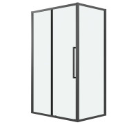 Душевое ограждение Grossman Cosmo 100.K33.02.100.21.00-200.K33.02.80.21.00 (100х80х195) раздвижная,черный матовый,стекло прозрачное