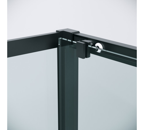 Боковая стенка Grossman Cosmo 200.K33.02.80.21.00 (80х195) черный матовый,стекло прозрачное