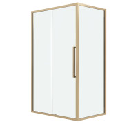 Душевое ограждение Grossman Cosmo 100.K33.02.100.32.00-200.K33.02.80.32.00 (100х80х195) раздвижная,золото сатин,стекло прозрачное
