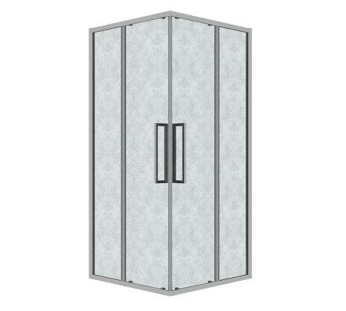 Душевое ограждение Grossman Cosmo 300.K33.02.1010.10.02 (100х100х195) квадрат,раздвижная,хром,стекло шиншилла
