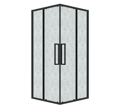 Душевое ограждение Grossman Cosmo 300.K33.02.9090.21.02 (90х90х195) квадрат,раздвижная,черный матовый,стекло шиншилла