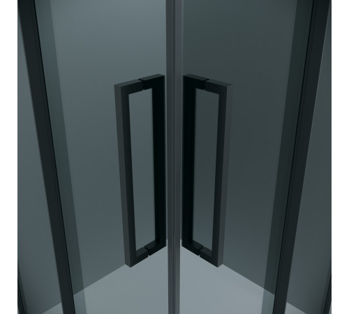 Душевое ограждение Grossman Cosmo 300.K33.02.9090.21.10 (90х90х195) квадрат,раздвижная,черный матовый,стекло тонированное