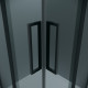 Душевое ограждение Grossman Cosmo 300.K33.02.9090.21.10 (90х90х195) квадрат,раздвижная,черный матовый,стекло тонированное