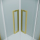Душевое ограждение Grossman Cosmo 300.K33.02.8080.32.00 (80х80х195) квадрат,раздвижная,золото сатин,стекло прозрачное