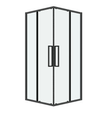 Душевое ограждение Grossman Cosmo 300.K33.02.8080.42.00 (80х80х195) квадрат,раздвижная,графит сатин,стекло прозрачное