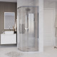 Душевое ограждение Grossman Cosmo 301.K33.02.9090.10.00 (90х90х195) четверть круга,раздвижная,хром,стекло прозрачное