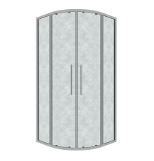 Душевое ограждение Grossman Cosmo 301.K33.02.8080.10.02 (80х80х195) четверть круга,раздвижная,хром,стекло шиншилла