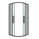 Душевое ограждение Grossman Cosmo 301.K33.02.9090.21.00 (90х90х195) четверть круга,раздвижная,черный матовый,стекло прозрачное