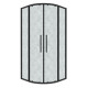 Душевое ограждение Grossman Cosmo 301.K33.02.9090.21.02 (90х90х195) четверть круга,раздвижная,черный матовый,стекло шиншилла