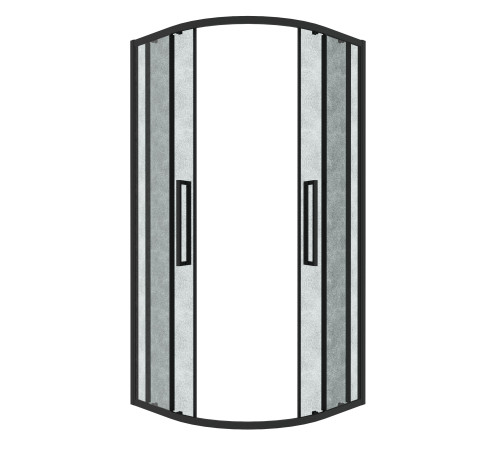 Душевое ограждение Grossman Cosmo 301.K33.02.9090.21.02 (90х90х195) четверть круга,раздвижная,черный матовый,стекло шиншилла