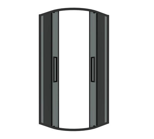Душевое ограждение Grossman Cosmo 301.K33.02.9090.21.10 (90х90х195) четверть круга,раздвижная,черный матовый,стекло тонированное