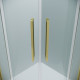 Душевое ограждение Grossman Cosmo 301.K33.02.1010.32.00 (100х100х195) четверть круга,раздвижная,золото сатин,стекло прозрачное