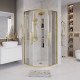 Душевое ограждение Grossman Cosmo 301.K33.02.1010.32.00 (100х100х195) четверть круга,раздвижная,золото сатин,стекло прозрачное