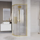 Душевое ограждение Grossman Cosmo 301.K33.02.1010.32.00 (100х100х195) четверть круга,раздвижная,золото сатин,стекло прозрачное