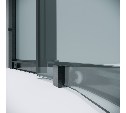 Душевое ограждение Grossman Cosmo 301.K33.02.9090.42.00 (90х90х195) четверть круга,раздвижная,графит сатин,стекло прозрачное